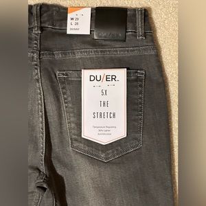 DUER WOMEN’S PERFORMANCE DENIM SKINNY 29x28 NWT $135 GREY